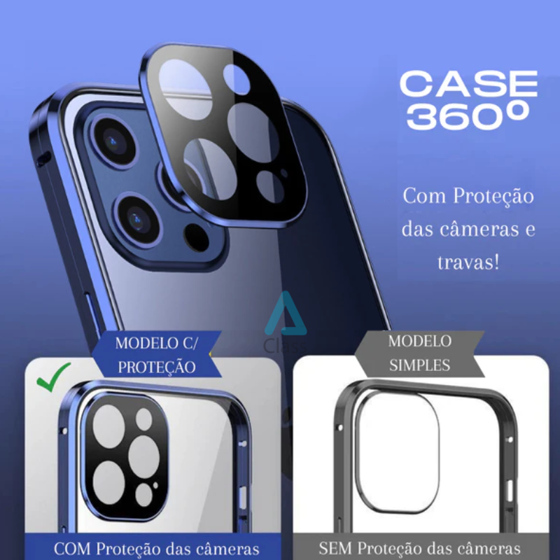 Case iPhone Magnética Blindada - Dupla Proteção 360