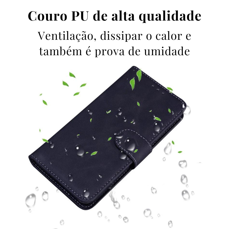 Case Motorola de Couro 2 em 1