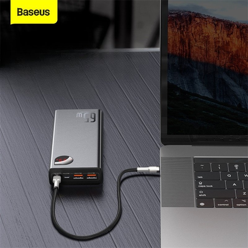 Carregador Portátil Baseus 65w 20000mah